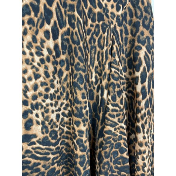 Lauren Ralph Lauren Leopard Animal Print A Line Skirt Zipper Closure Size 8 - Picture 9 of 9